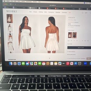 MESHKI White Strapless Mini Dress